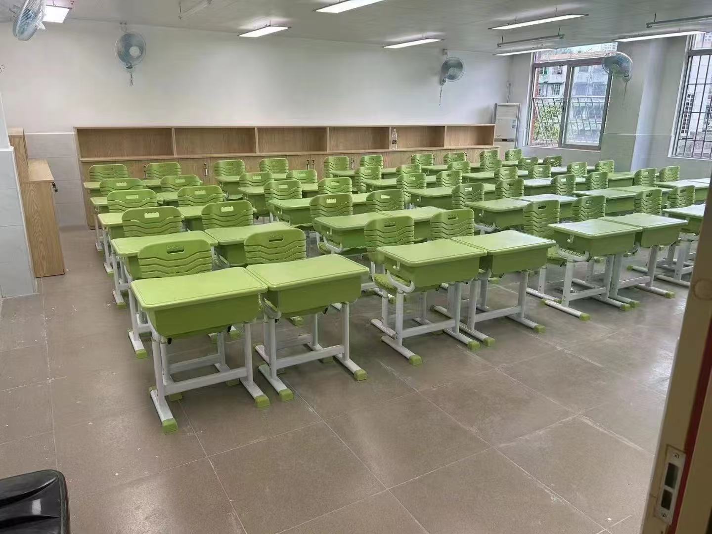 Classroom chairs and tables